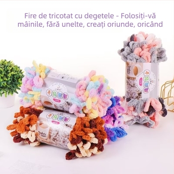 Fire de tricotat cu degetul — groasă pentru perne DIY, 16s, fir simplu, semi-worsted