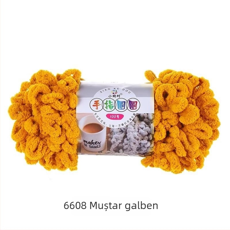 Fire de tricotat cu degetul — groasă pentru perne DIY, 16s, fir simplu, semi-worsted