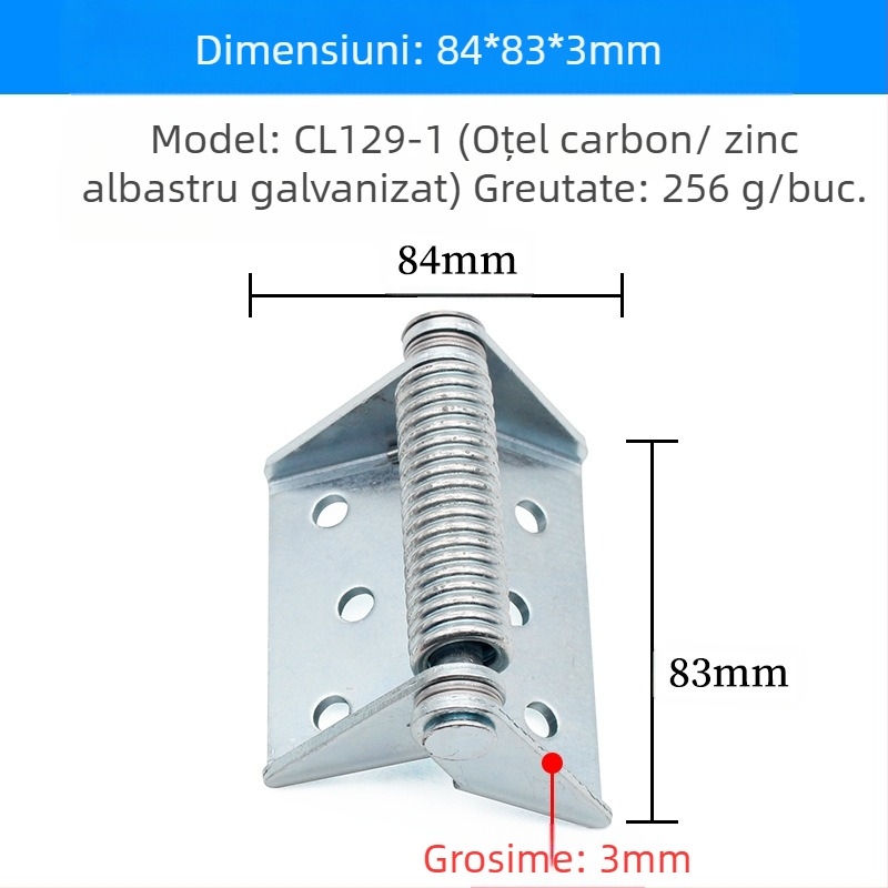 CL129 Balama cu arc din oțel inoxidabil pentru ușile cutiilor de distribuție și dulapuri, închidere automată, design îngroșat