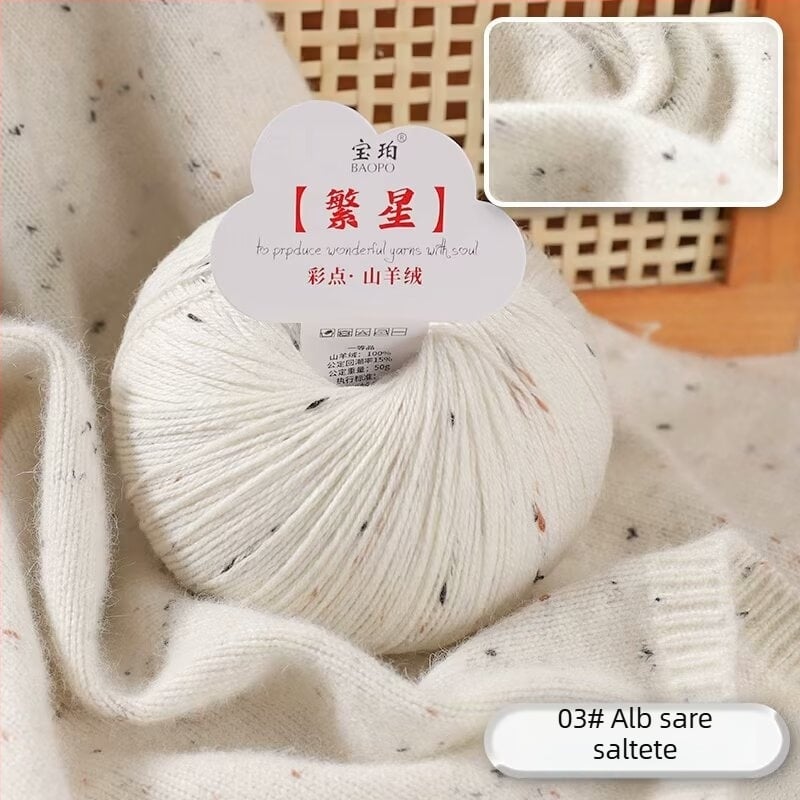 Baobao fir de cașmir de capră pentru țesut cu mașina de tricotat — grosime medie, potrivit pentru eșarfe, pălării, eșarpe și pulovere