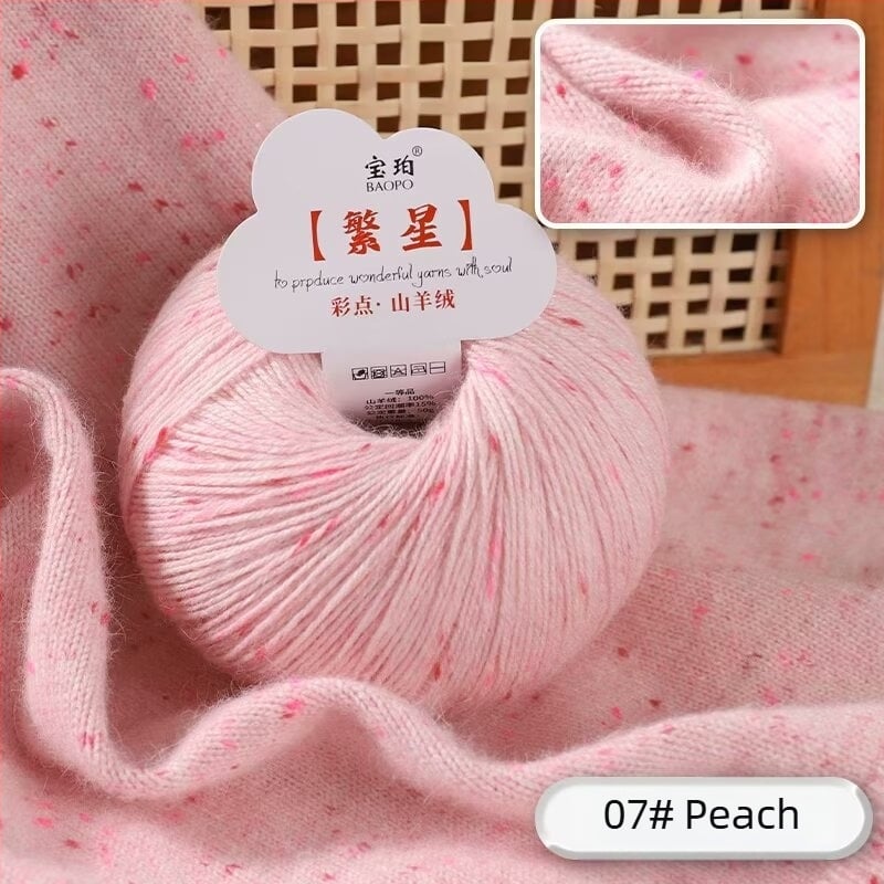 Baobao fir de cașmir de capră pentru țesut cu mașina de tricotat — grosime medie, potrivit pentru eșarfe, pălării, eșarpe și pulovere