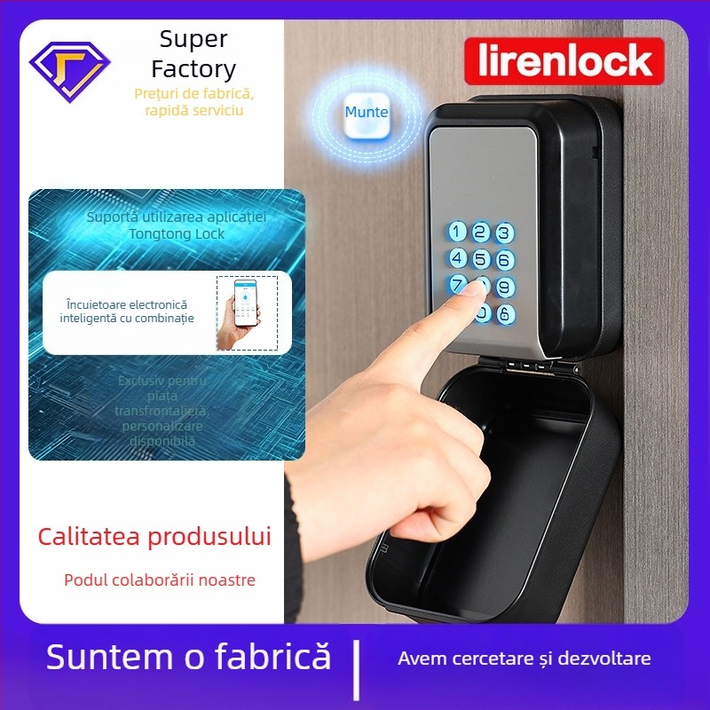 Cutie pentru chei cu lacăt numeric – model G14; materiale: aliaj de aluminiu, aliaj de zinc, ABS plastic; grosimea tijă de închidere 11; distanța tijelor de închidere 31