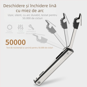 Bară hidraulică pentru ușa de dulap, model Elf; material: oțel laminat la rece; finisaj electroplating; stil lux ușor; Yankailong Hardware
