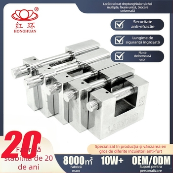 Lacăt pentru uz casnic, dreptunghiular, din fier, model 40-100, utilizare universală