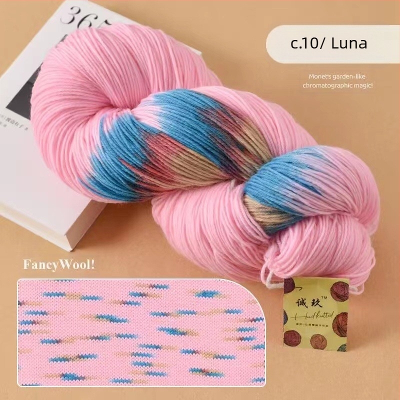 Fir pentru șal croșetat, lână semi-worsted, fir în grup, croșetare manuală, marcă Jiesheng