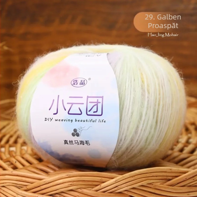 Fir Mohair pentru tricotat, proces semi-spun, fir în grup, brand Longyun