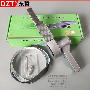 Șlefuitor cu bandă pneumatic industrial, cu cap de unghi, 350 mm, Dzt/Dongzhe