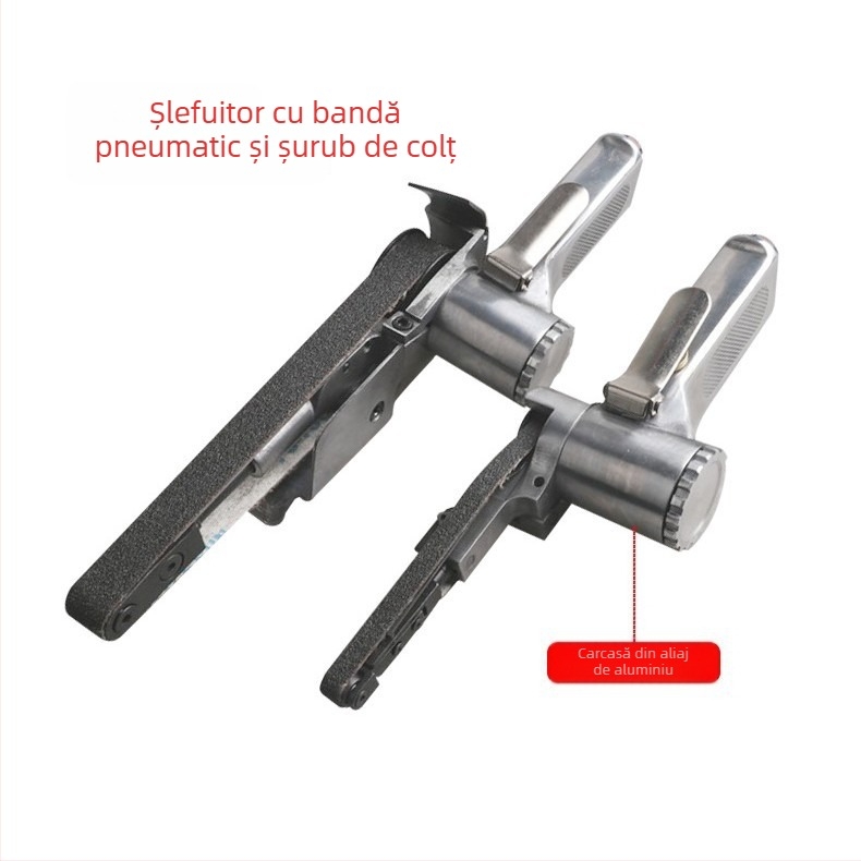 Șlefuitor cu bandă pneumatic industrial, cu cap de unghi, 350 mm, Dzt/Dongzhe