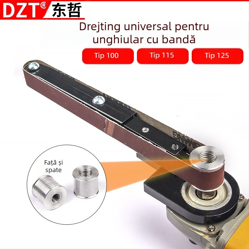 Șlefuitor cu bandă pneumatic industrial, cu cap de unghi, 350 mm, Dzt/Dongzhe
