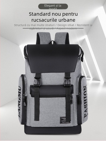 Rucsac unisex pentru outdoor, stil urban, capacitate 20–35 L, compatibil cu laptop de 15 inchi, redus încărcarea, curele de umăr curbate (Material: nylon; Capacitate: 20–35 L; Laptop: 15 in; Funcție: reducerea încărcării; Curele: curbate)