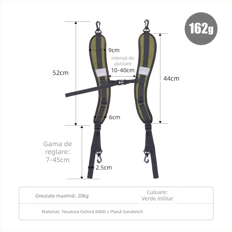 Bretea de umăr LUCKSTONE, țesătură Oxford, unisex, pentru ciclism, culoare solidă