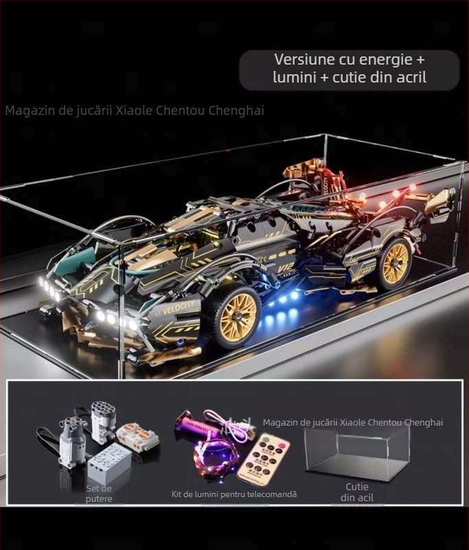 Joc de construcție pentru vehicule din ABS, demontare și asamblare, potrivit pentru 7–14 ani, dezvoltă interesul