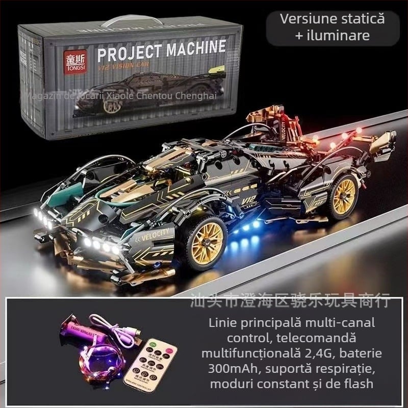 Joc de construcție pentru vehicule din ABS, demontare și asamblare, potrivit pentru 7–14 ani, dezvoltă interesul