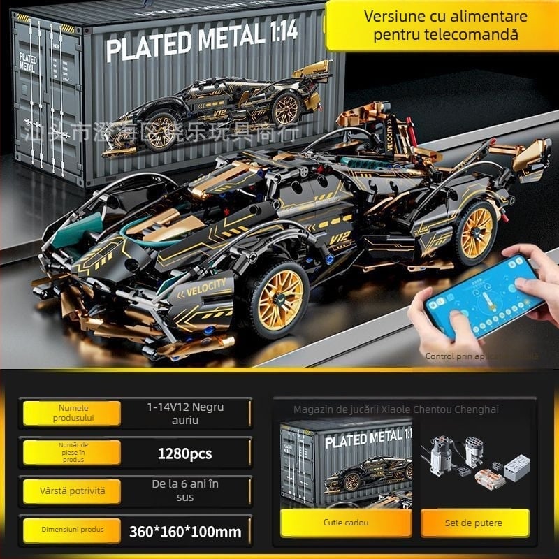 Joc de construcție pentru vehicule din ABS, demontare și asamblare, potrivit pentru 7–14 ani, dezvoltă interesul