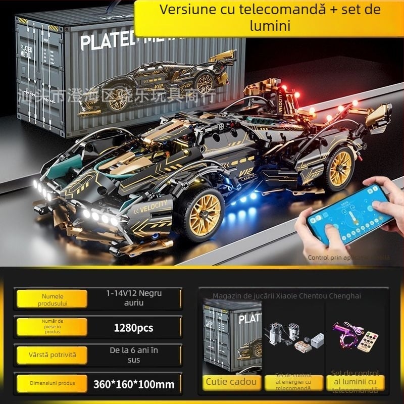 Joc de construcție pentru vehicule din ABS, demontare și asamblare, potrivit pentru 7–14 ani, dezvoltă interesul