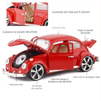 Meizhi model de mașină 1:32, aliaj, mecanism pull-back (mașină sport)