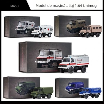 Mcdi Unimog U1300L off-road RV model auto, din aliaj, scară 1:64, control manual