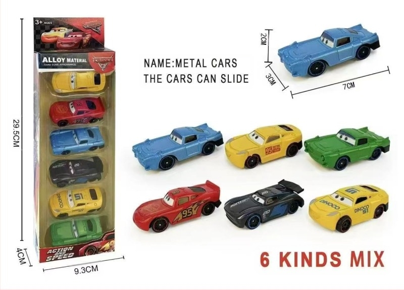 Model de automobil din aliaj, tracțiune inertială, fără motor electric