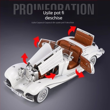 Model de mașină clasic din aliaj cu sunet și lumină, pentru copii 7–14 ani