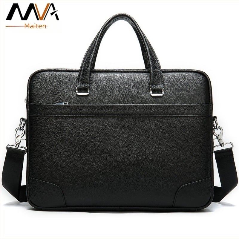 Geantă laptop din piele naturală pentru bărbați, geantă de afaceri, piele de primă clasă, rezistentă la apă, extensibilă, pentru călătorii de afaceri