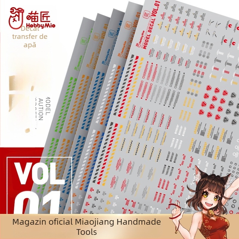 Sticker de transfer prin apă VOL1 model – Meowsmith, model universal, opțiune fluorescentă, material: sticker de apă, greutate: 1