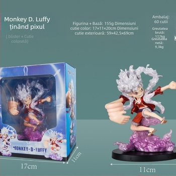 One Piece Nika Luffy: Zeul Soarelui, Trezirea Fructului de Cauciuc — Figură PVC, Arc Egghead Island, Ambalaj Cutie, Vârsta 15+