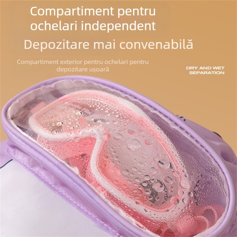 Geantă de înot cu separare uscat–umed, formă cub, poliester, multifuncțională pentru călătorii și depozitare