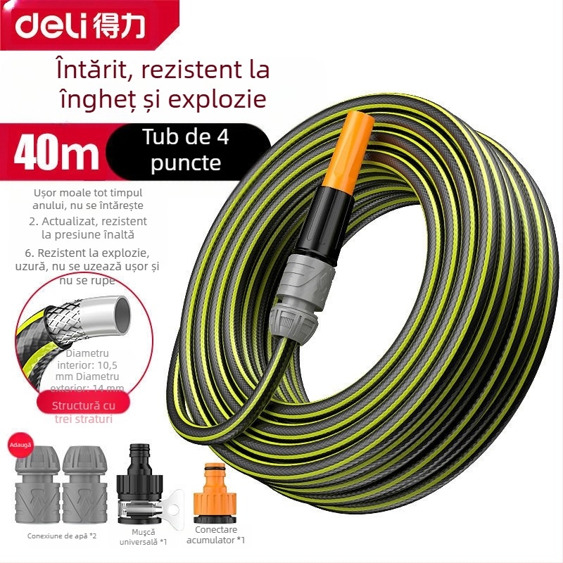 Furtun flexibil din PVC pentru apă, antigel, presiune înaltă, rezistent la rupere, potrivit pentru spălarea mașinilor și irigații