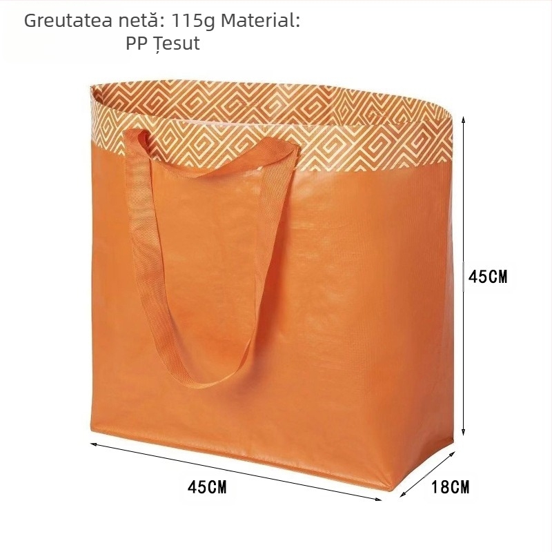 Geantă de cumpărături împletită din PP - pentru haine, încărcare 25 kg, imprimare în culori + laminare