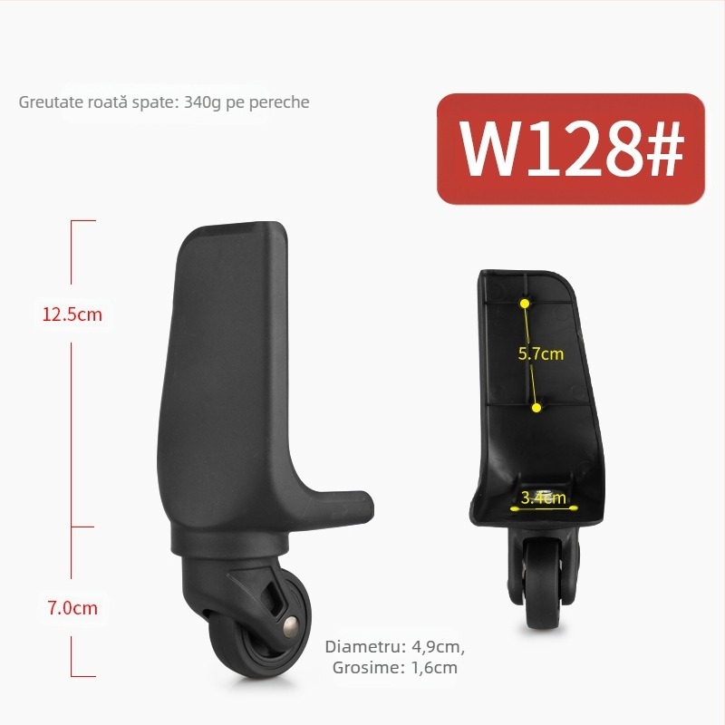 Roată pivotantă din plastic pentru bagaje – roată universală pentru bagaje, accesorii pentru bagaje