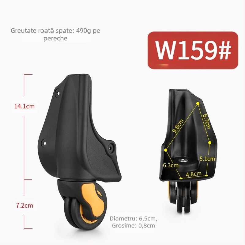 Roată pivotantă din plastic pentru bagaje – roată universală pentru bagaje, accesorii pentru bagaje