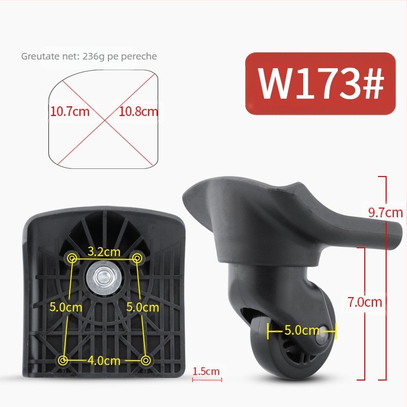 Roată pivotantă din plastic pentru bagaje – roată universală pentru bagaje, accesorii pentru bagaje