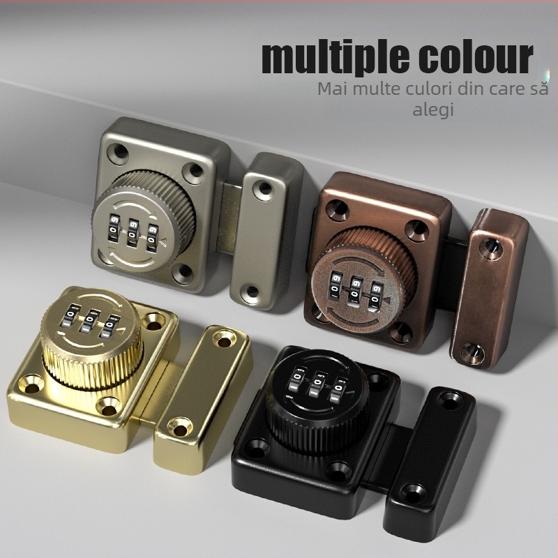 Butterfly latch cu mecanism rotativ de parolă, aliaj de zinc, finisaje mate/placate, stil modern