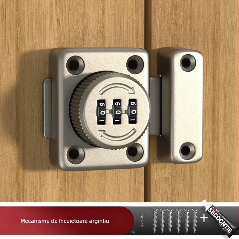 Butterfly latch cu mecanism rotativ de parolă, aliaj de zinc, finisaje mate/placate, stil modern