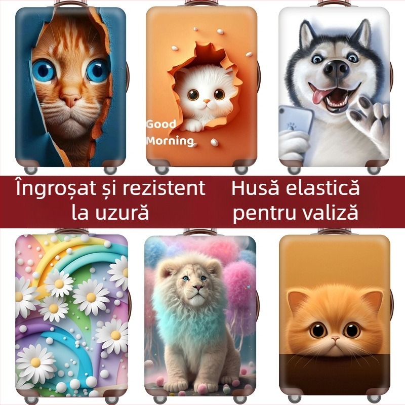 Rabbit Mars husă pentru bagaje – husă elastică de protecție împotriva prafului pentru bagaje 20/24/26/28/30 inch, groasă și rezistentă la uzură, poliester