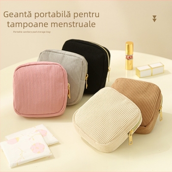 HD-293 Geantă Corduroy de Depozitare pentru Tampoane — Formă Cubică, Ultra-ușoară și Pliabilă, Pentru Călătorii