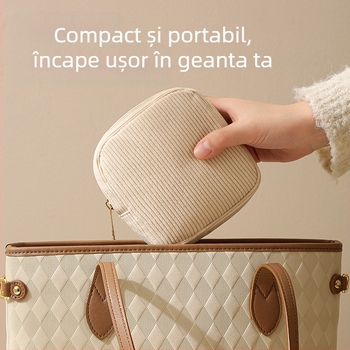 HD-293 Geantă Corduroy de Depozitare pentru Tampoane — Formă Cubică, Ultra-ușoară și Pliabilă, Pentru Călătorii
