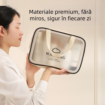 Gențiță de toaletă Anqin pentru călătorii – multifuncțională, material PU, stil modern minimalist, separare uscat-umed, pentru călătorii