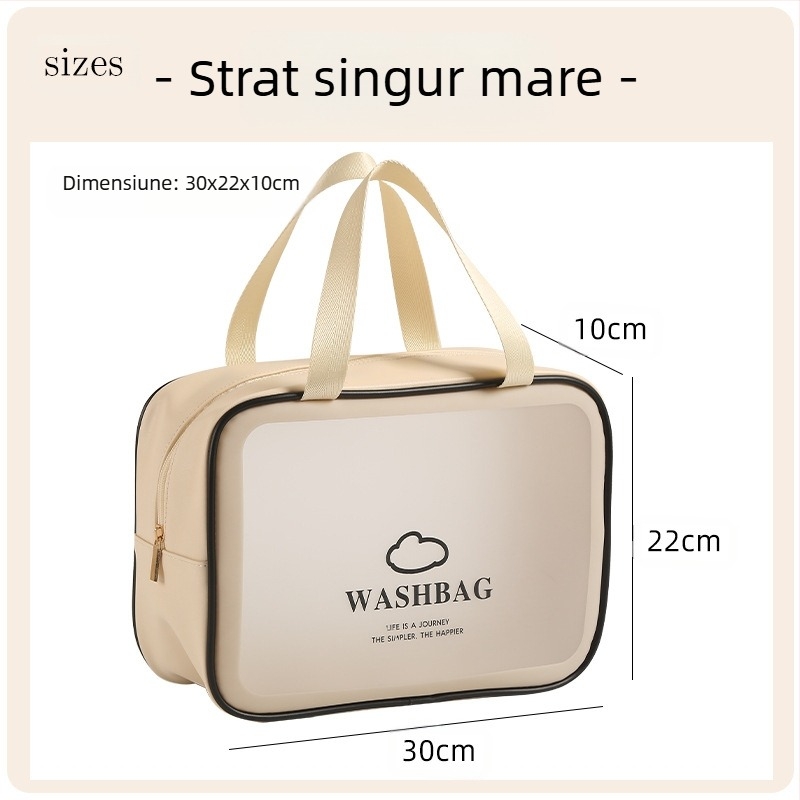 Gențiță de toaletă Anqin pentru călătorii – multifuncțională, material PU, stil modern minimalist, separare uscat-umed, pentru călătorii