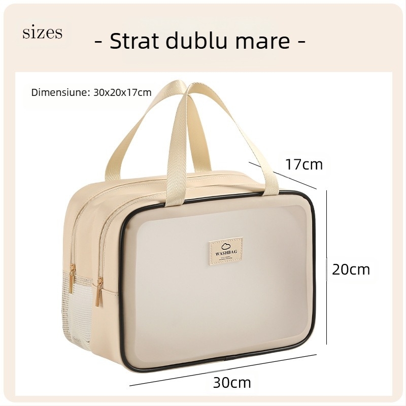 Gențiță de toaletă Anqin pentru călătorii – multifuncțională, material PU, stil modern minimalist, separare uscat-umed, pentru călătorii