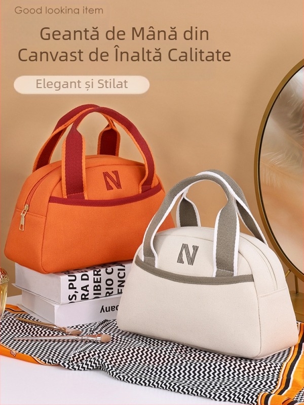 Geantă de machiaj cu capacitate mare, din pânză, impermeabilă, ultra-ușoară, rezistentă la uzură și cu separare uscat-umed.