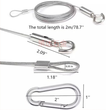 Lanyard din cablu de oțel inoxidabil pentru lămpi — dublu răsucire, răsucire dreaptă, rezistență la tracțiune 2