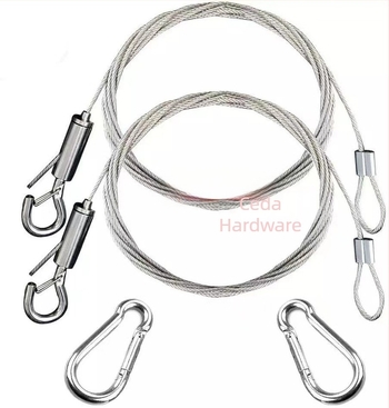 Lanyard din cablu de oțel inoxidabil pentru lămpi — dublu răsucire, răsucire dreaptă, rezistență la tracțiune 2