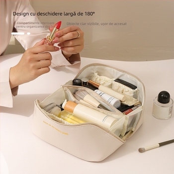 Geantă de depozitare pentru călătorii, PU, model HZ-028, stil geantă de mână, multifuncțională (pentru călătorii și depozitare cosmetice)