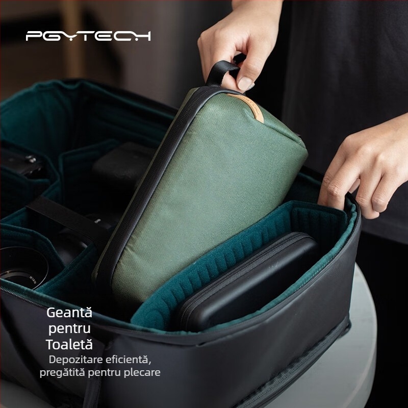 PGYTECH Geantă de depozitare pentru toaletă și cameră - Capacitate mare, Compartimente, Geantă de mână, Poliester, Primăvara 2025