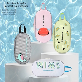 Geantă de toaletă din PVC, creativă, multifuncțională (material PVC, stil creativ, multifuncțional, utilizare în exterior, depozitare pentru călătorii și baie)