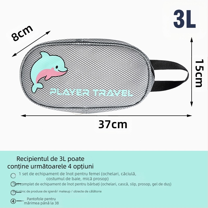 Geantă de toaletă din PVC, creativă, multifuncțională (material PVC, stil creativ, multifuncțional, utilizare în exterior, depozitare pentru călătorii și baie)