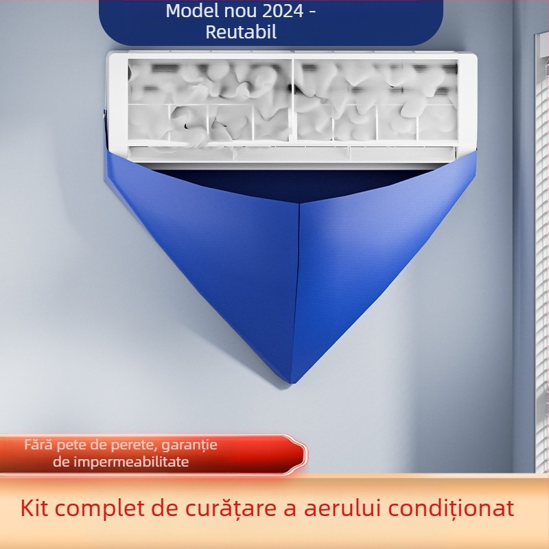 Kit de curățare pentru aer condiționat cu capac de colectare a apei și pungă de colectare a apei, PVC material, stil modern minimalist, formă în V