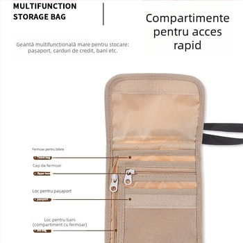 Aotu husă din nylon pentru pașaport și documente, unisex, iarnă 2024