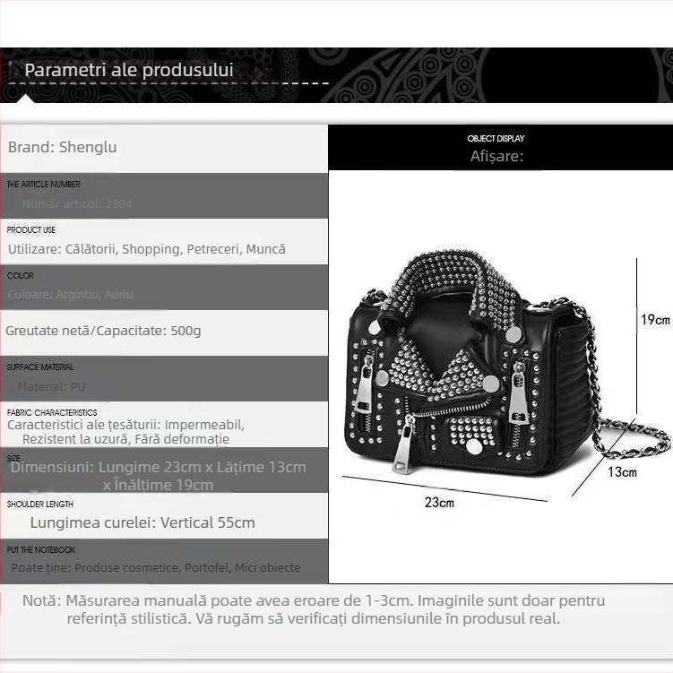 Holy Heron Geantă crossbody din PU – mică pătrată, formă orizontală, închidere cu capac, primăvara 2025